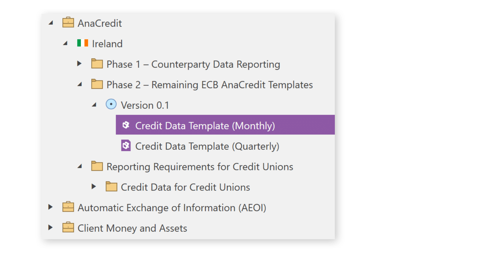 AnaCredit in XML Authority's Schema Library